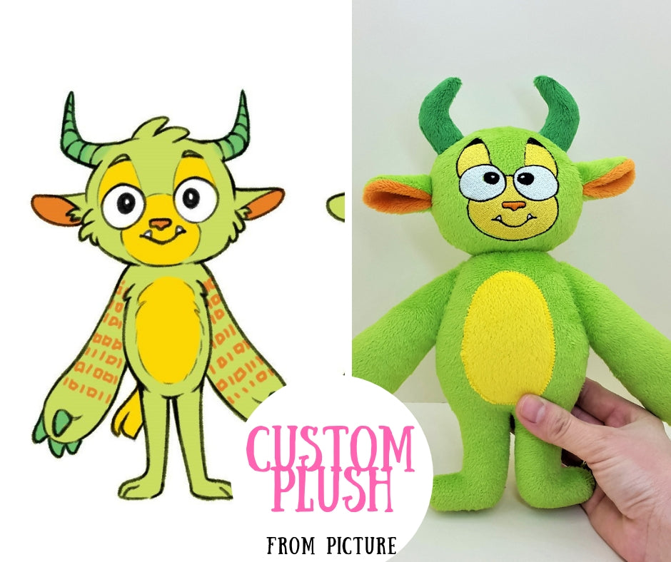 Plush commission from drawing or a picture