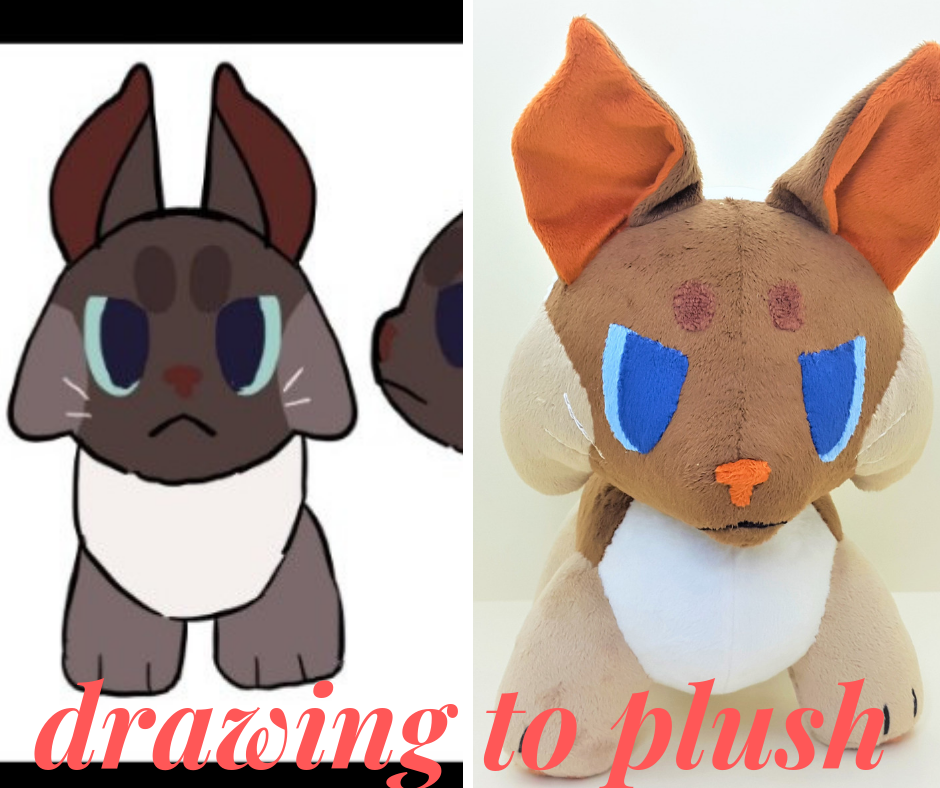 Plush commission from drawing or a picture