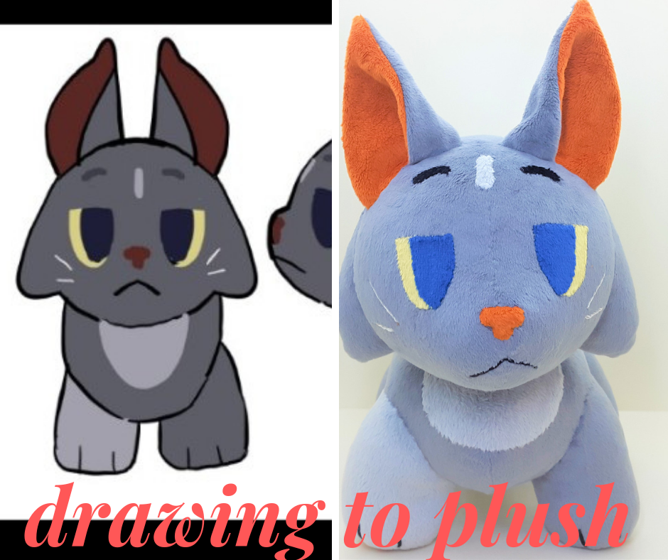 Plush commission from drawing or a picture