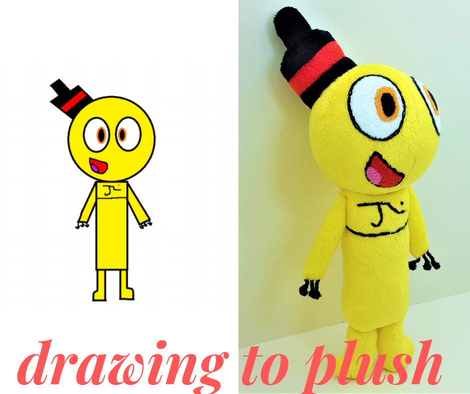 Custom simple plush from picture or drawing