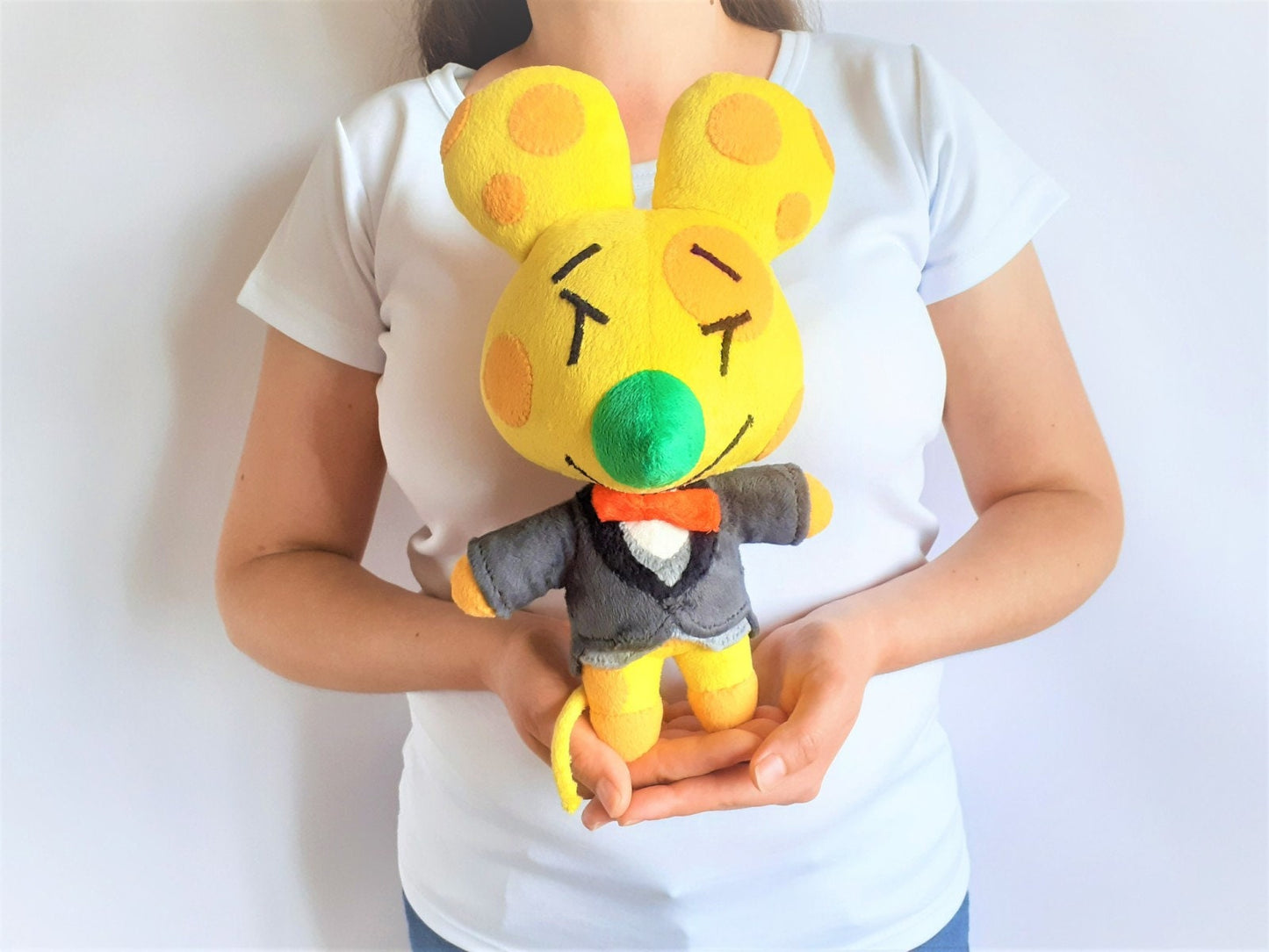 Handmade custom Chadder the mouse ACNH plush