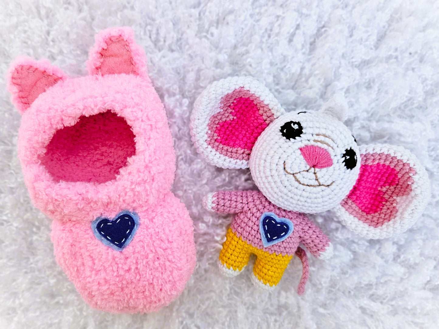 Crochet Potato the mouse with cocon