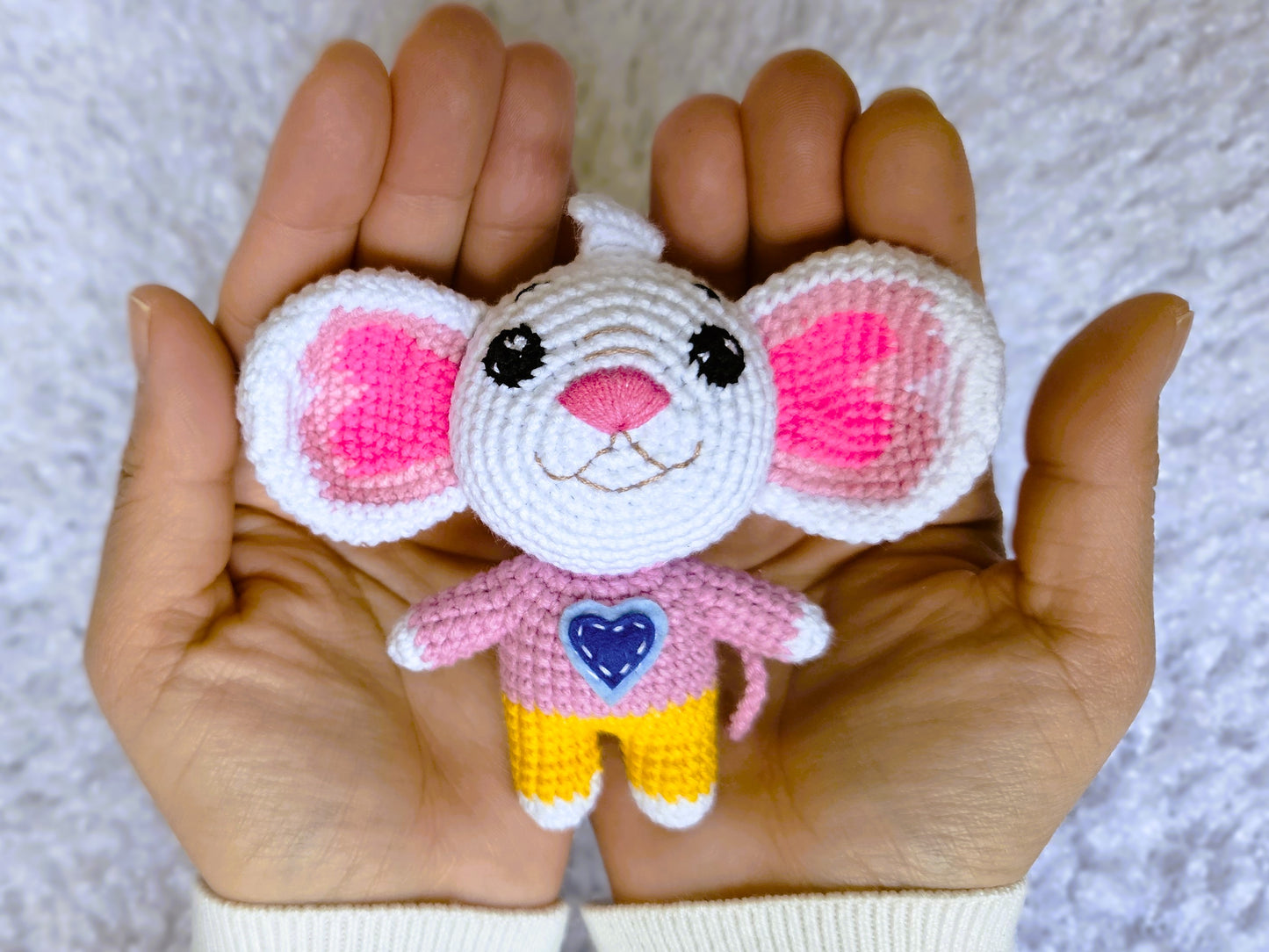 Crochet Potato the mouse with cocon