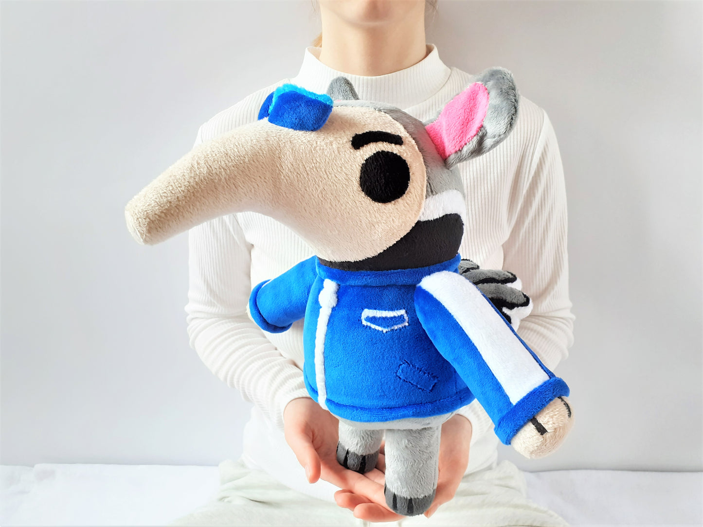 Custom handmade Olaf Animal Crossing toy anteater plush