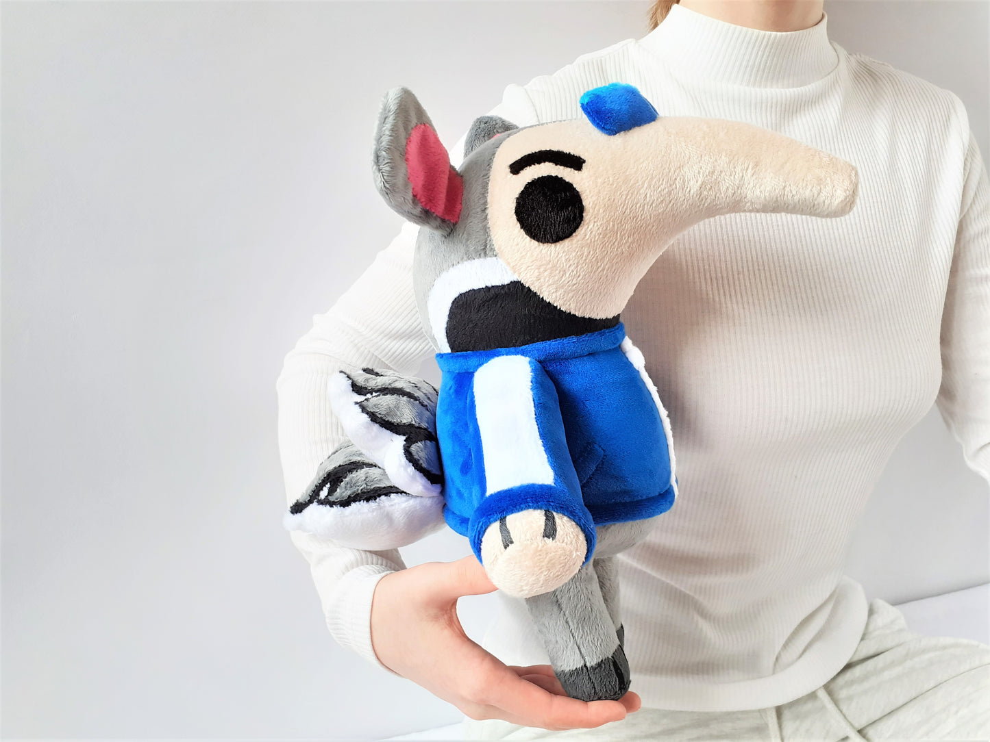 Custom handmade Snooty Animal Crossing toy anteater plush