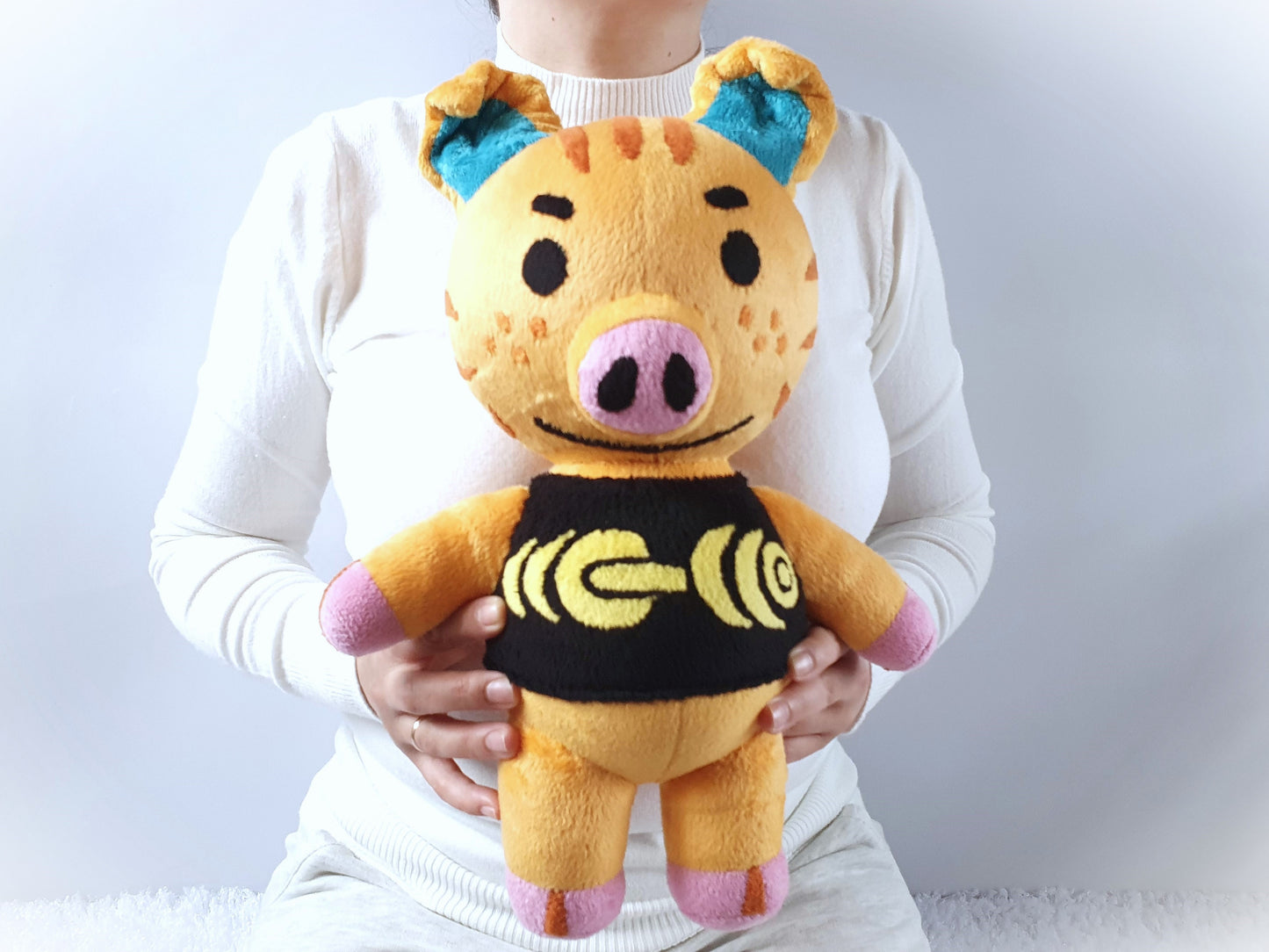 Handmade custom Kevin the pig ACNH plush