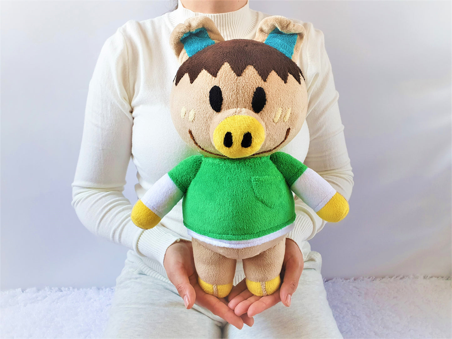 Handmade custom Spork the pig Animal Crossing plush