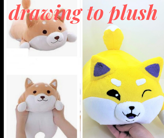 Plush commission from drawing or a picture