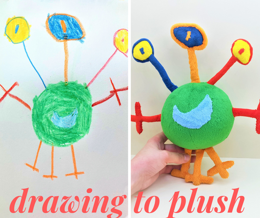 Custom simple plush from picture or drawing
