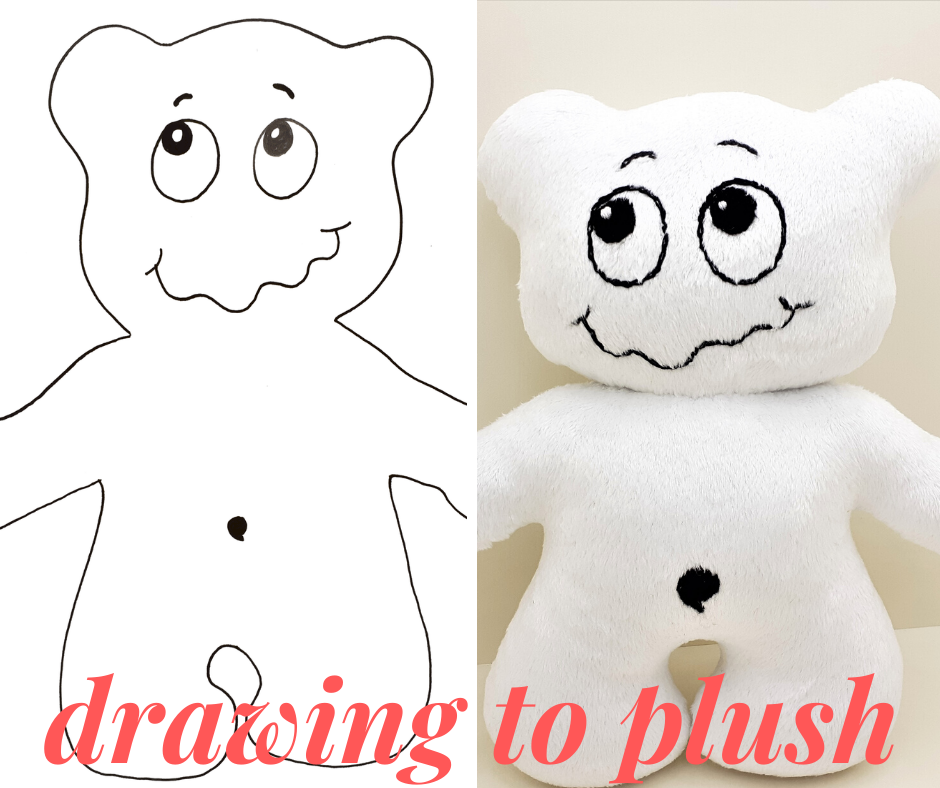 Custom simple plush from picture or drawing