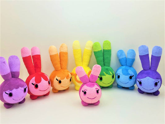 Set of 8 bunnies plushies Squeaky Peepers