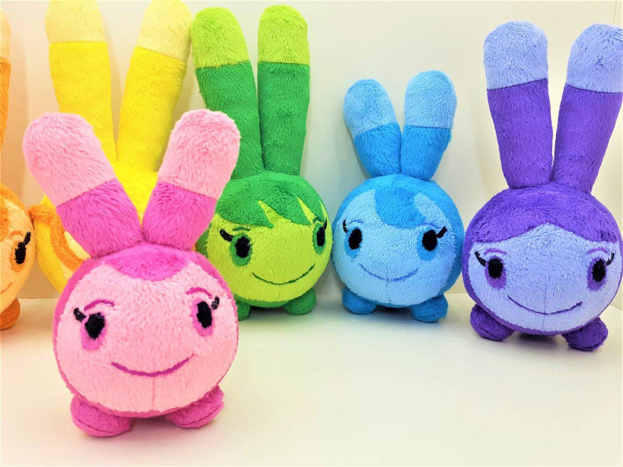 Set of 8 bunnies plushies Squeaky Peepers