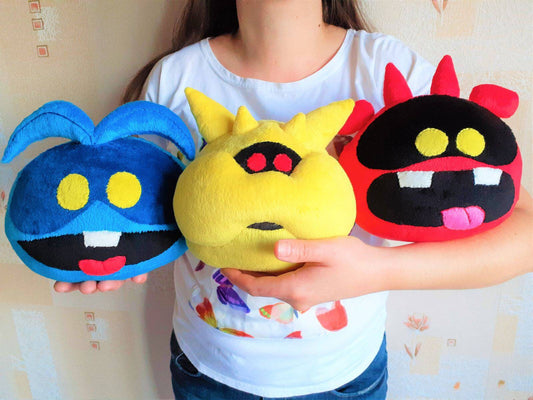 Set of 3 funny Viruses plush