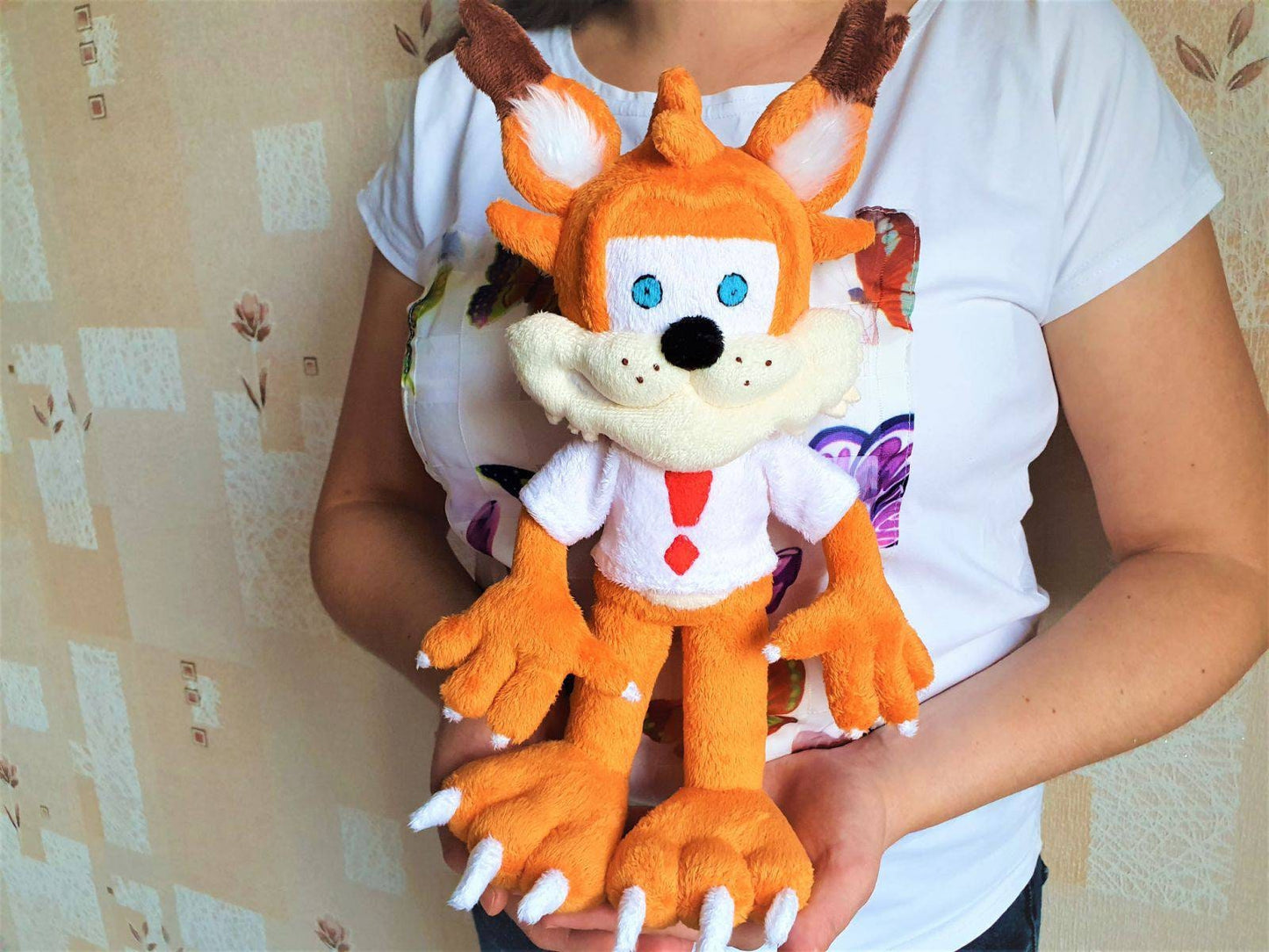 Handmade custom Bubsy plush