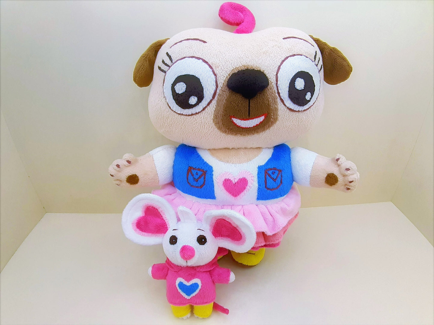 Chip and Potato Toys CUSTOM Made Toys Bed Time Chip Pug Dog in Pyjama Made  to Order Only 