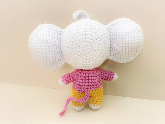 Crochet Potato the mouse with cocon