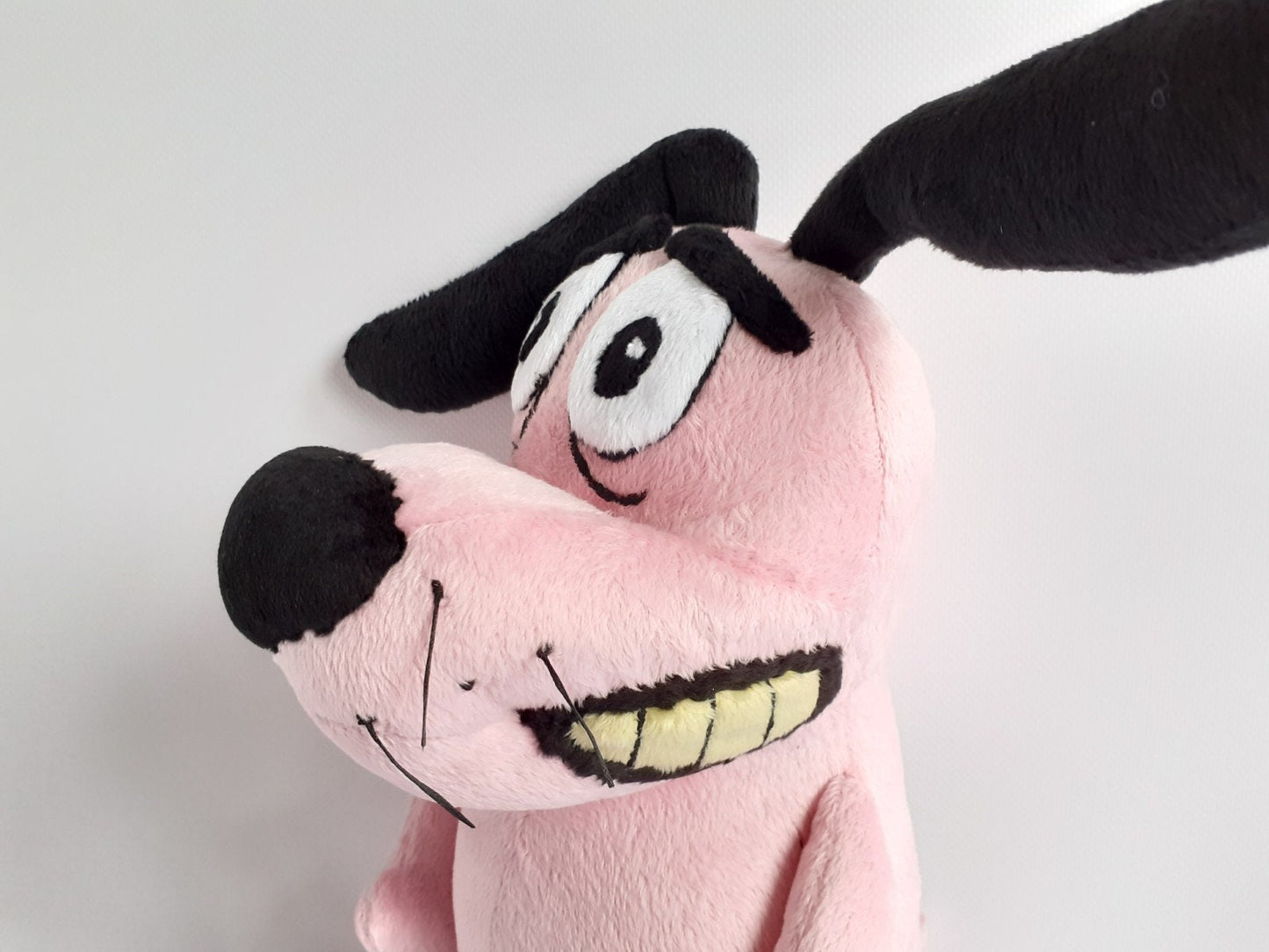 Stuffed pink Courage dog and Shirley Chihuahua plush