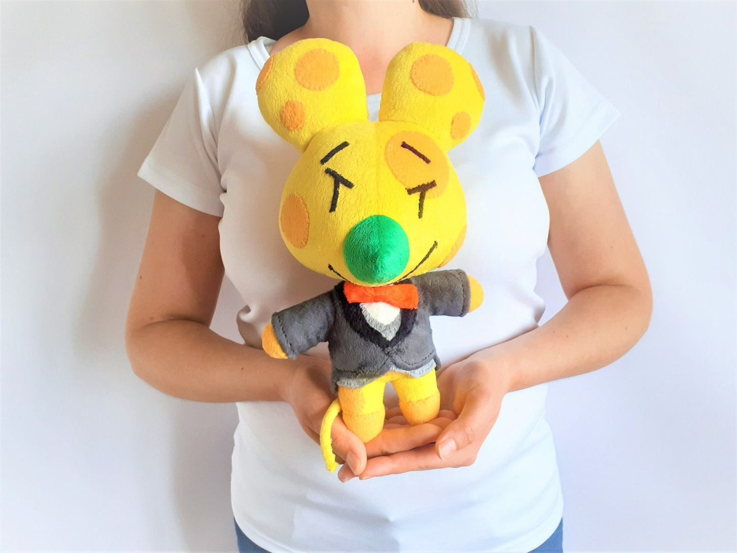 Handmade custom Chadder the mouse ACNH plush