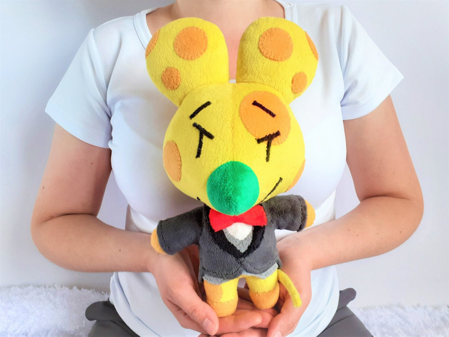 Handmade custom Chadder the mouse ACNH plush