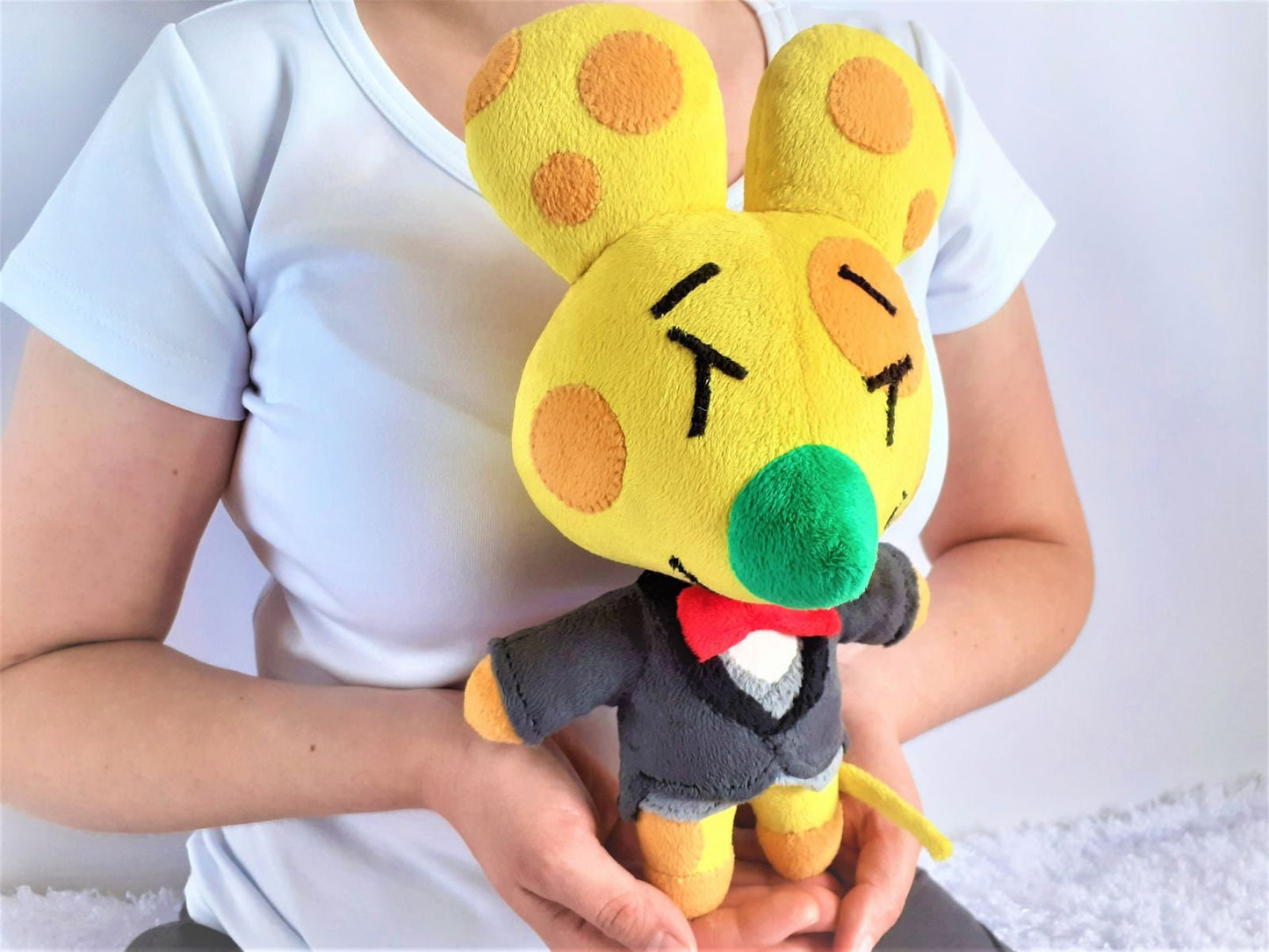 Handmade custom Chadder the mouse ACNH plush