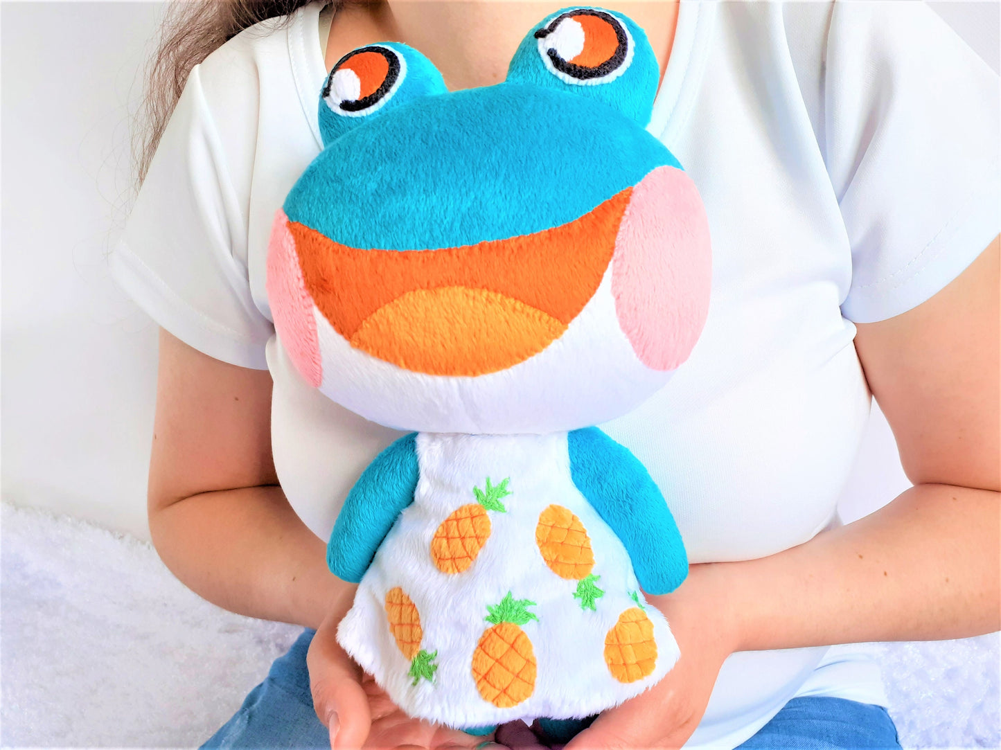 Custom stuffed frog plush