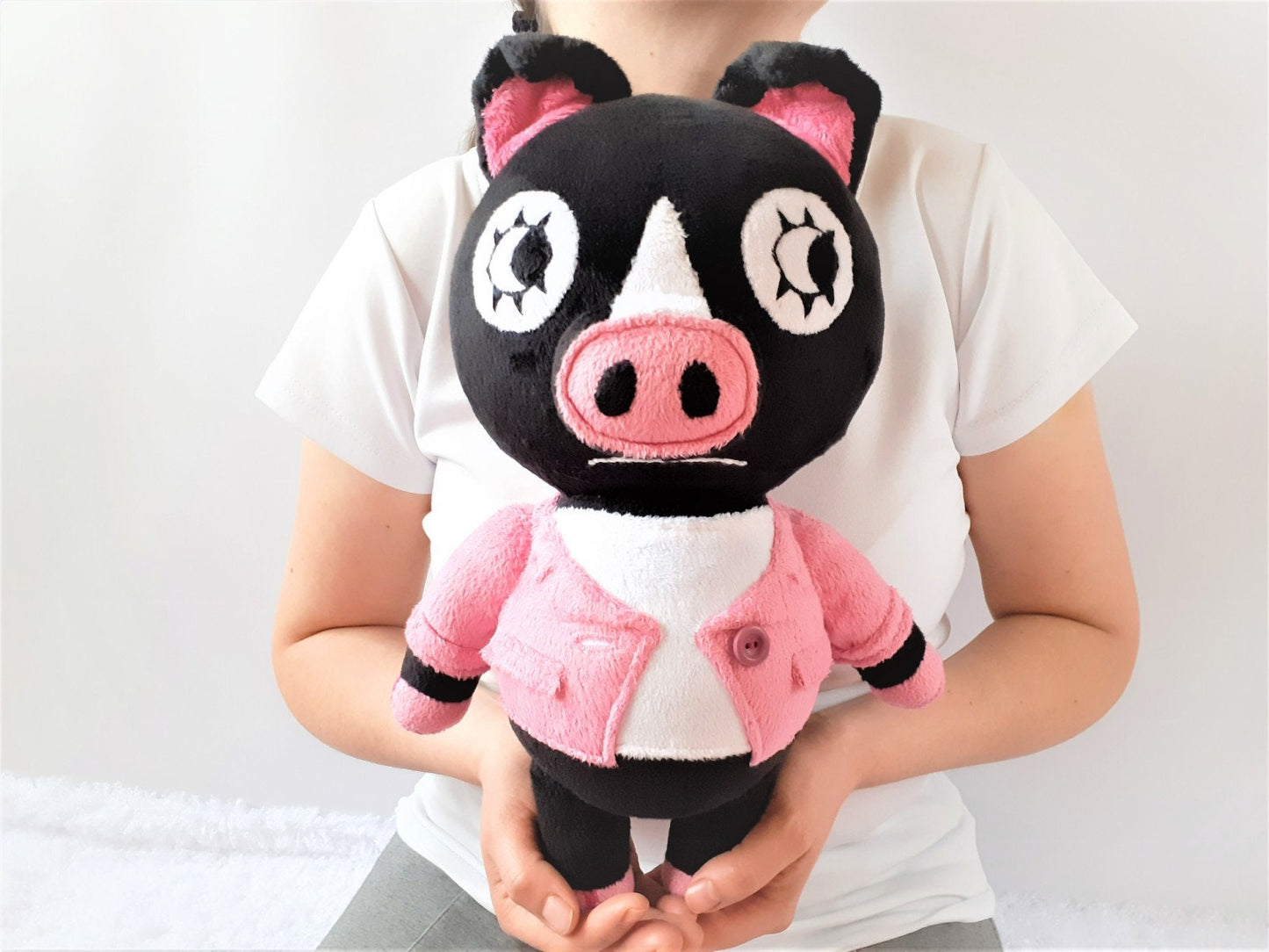 Handmade Agnes the pig Animal Crossing plush