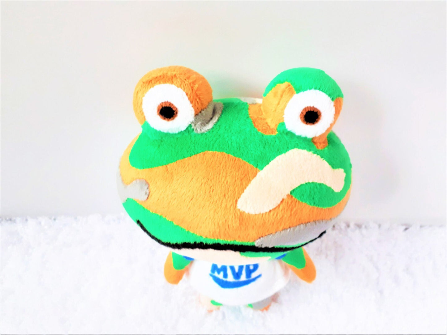 Handmade custom Camofrog the frog plushie