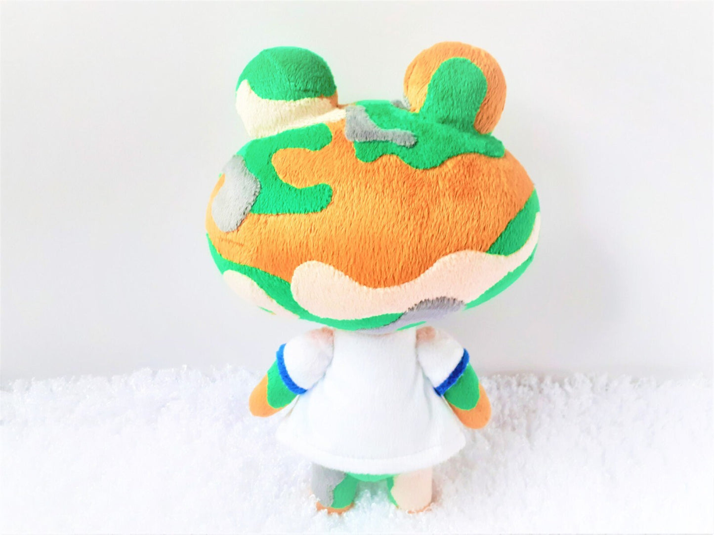 Handmade custom Camofrog the frog plushie