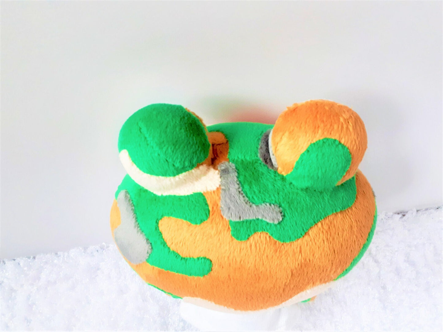 Handmade custom Camofrog the frog plushie