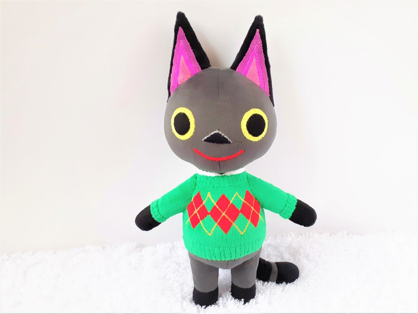 Custom stuffed Kiki Animal Crossing cat plush