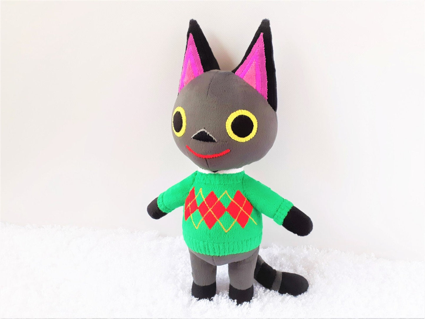 Custom stuffed Kiki Animal Crossing cat plush