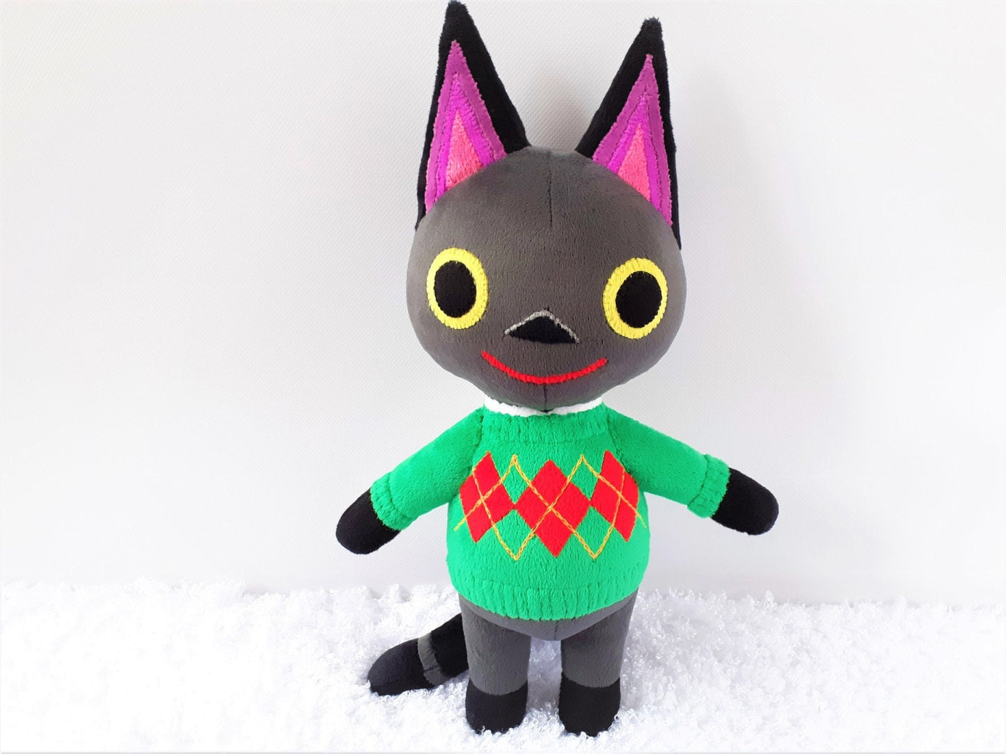 Custom stuffed Kiki Animal Crossing cat plush