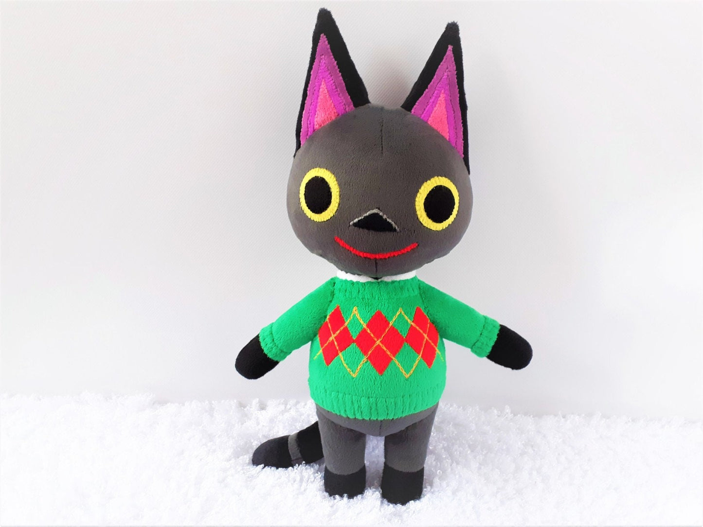 Custom stuffed Kiki Animal Crossing cat plush