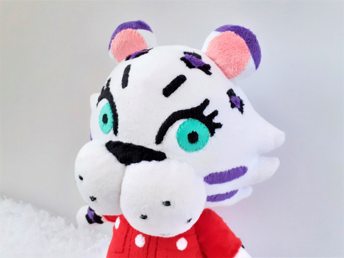 Handmade custom Bianca the white tiger ACNH plush