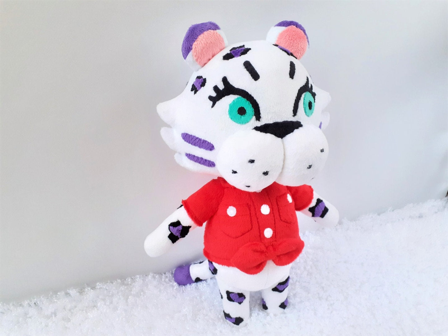 Handmade custom Bianca the white tiger ACNH plush