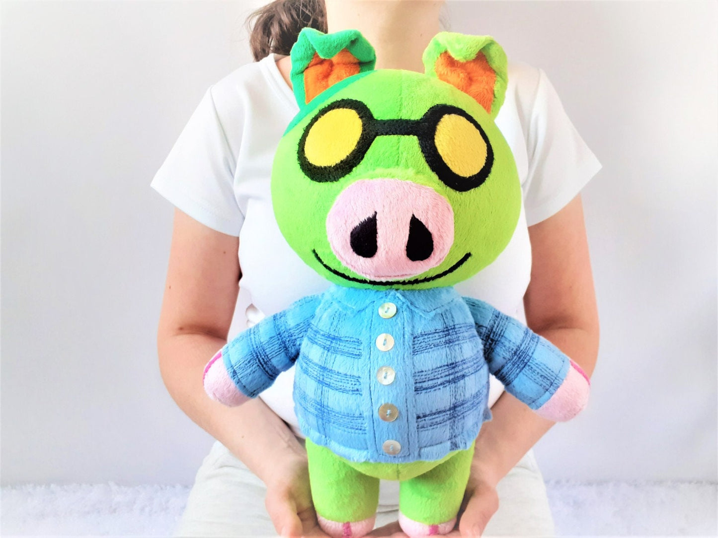 Handmade Cobb the pig ACNL custom plush