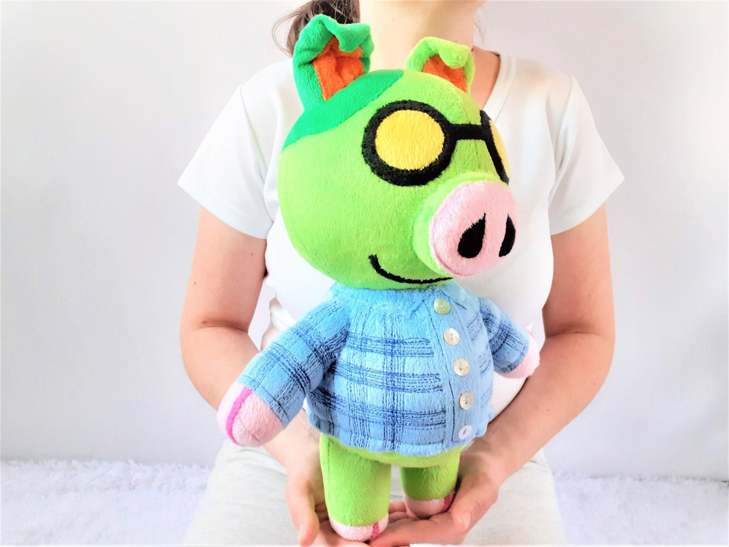 Handmade Cobb the pig ACNL custom plush