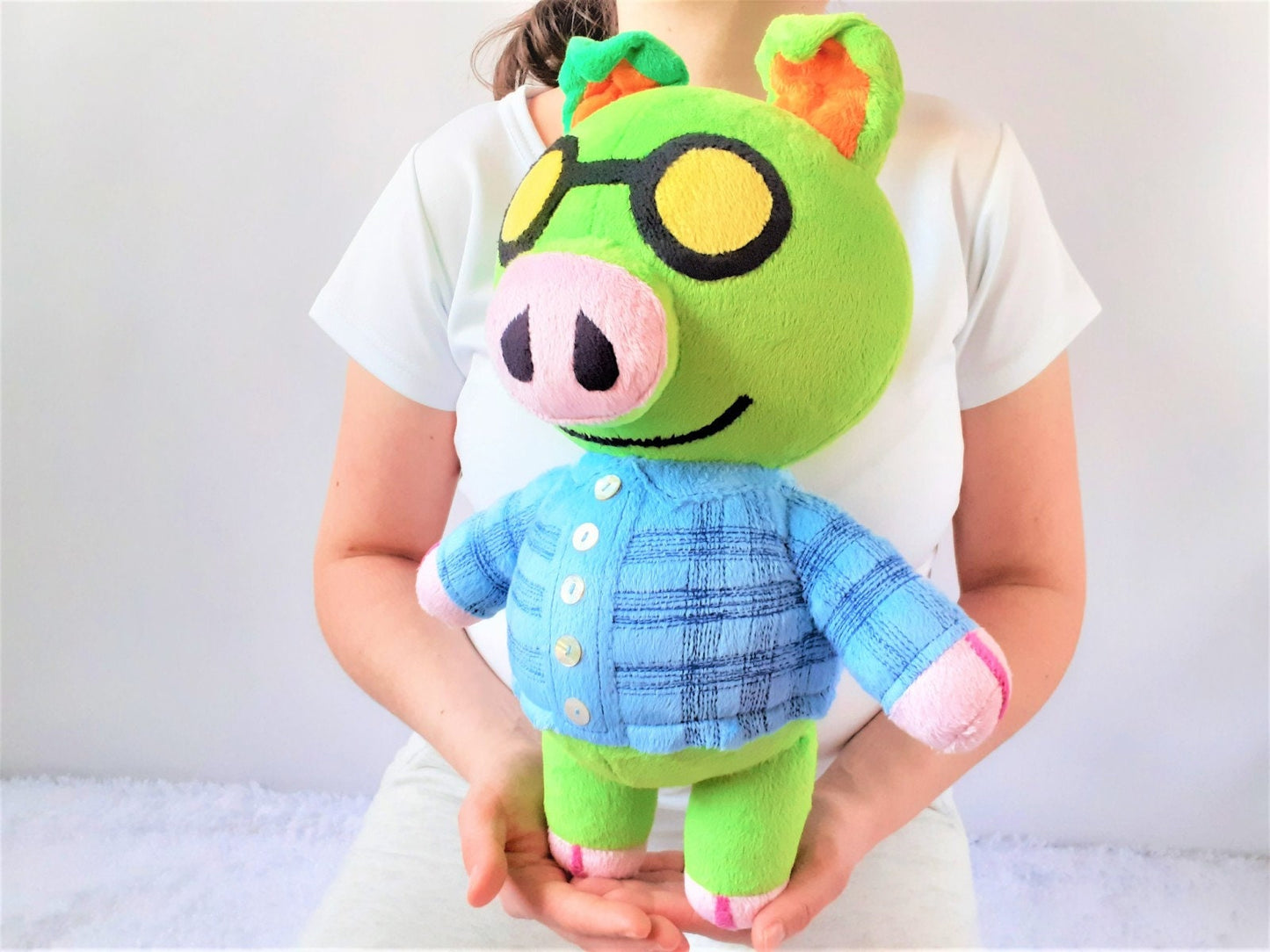 Handmade Cobb the pig ACNL custom plush