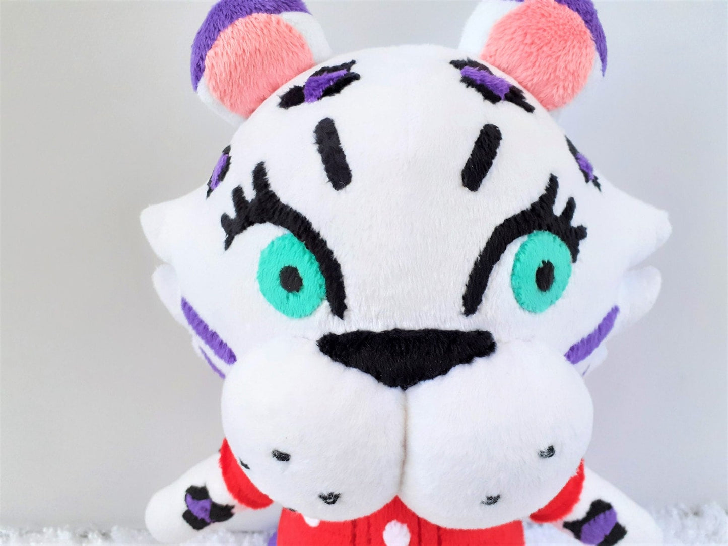 Handmade custom Bianca the white tiger ACNH plush