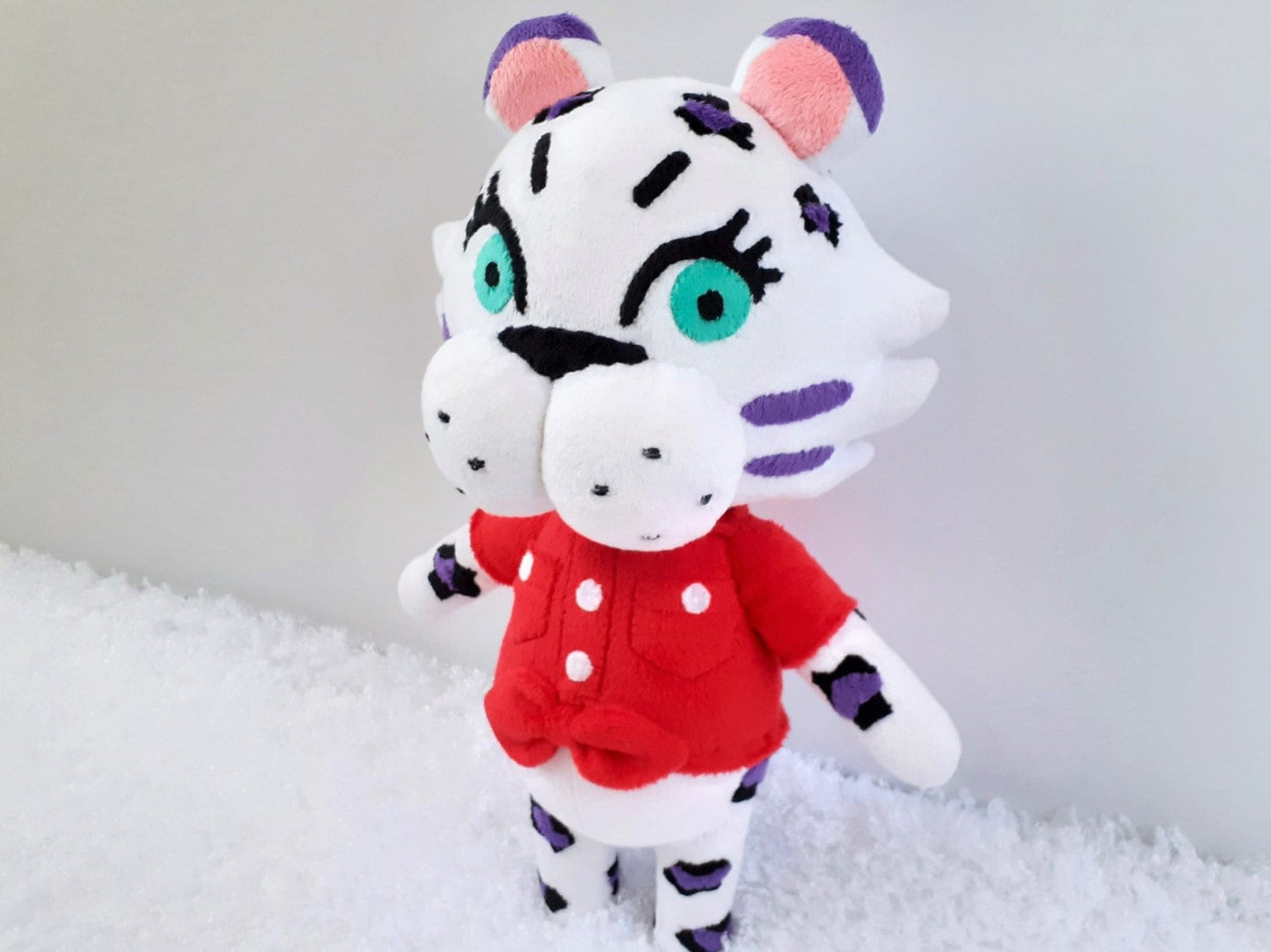 Handmade custom Bianca the white tiger ACNH plush