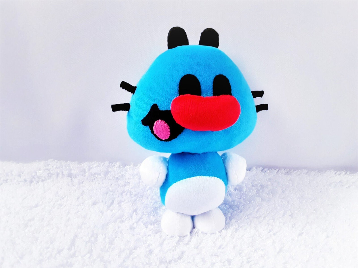 Cute blue cat plush