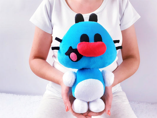 Cute blue cat plush