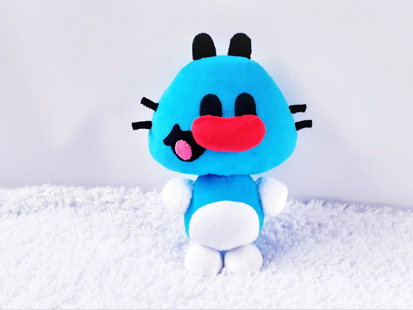 Cute blue cat plush